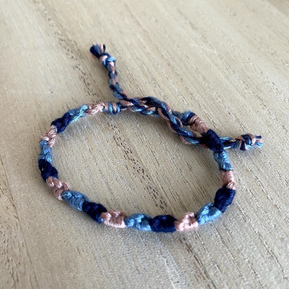 Kelsey Bracelet, anklet, trendy, comfortable, tie, embroidery thread, woven, gif